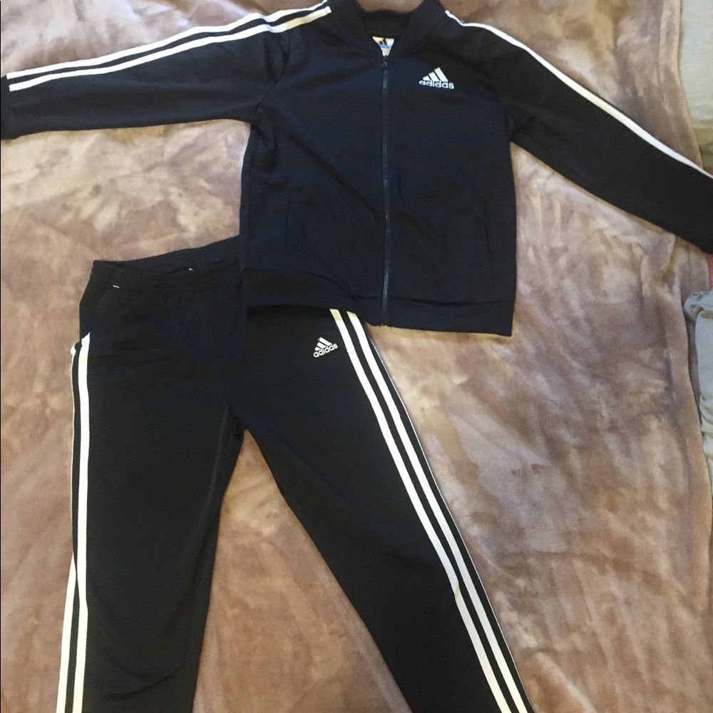 Girls ADIDAS size 14 jogger and jacket set
